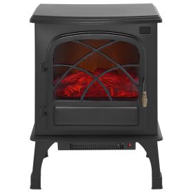 25.5inch Freestanding Fireplaces, 1500W 5120BTU Portable Electric Fireplace Stove Heater, with Overheating Protection,Adjustable Flames,Timer, Re