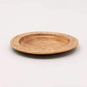 Handcrafted 13" Wood Charger Plate Wooden Dinning Placemat Artisan Wood Tableware
