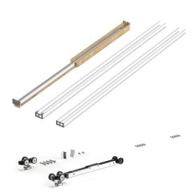 Pocket Door Frame Kit, for 24-32 in Wide 80 in High Door, Pocket Door Kit with Two-Way Soft Close Mechanism, Slide Smoothly Quietly, Easy to Inst