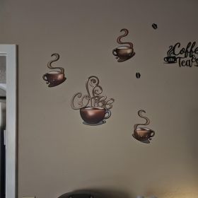 CIFbuy Metal Coffee Cup Wall Decor Retro Kitchen Coffee Bar Decorations (TikTok, Temu Pick-up Service) (Option: defaulttitle)