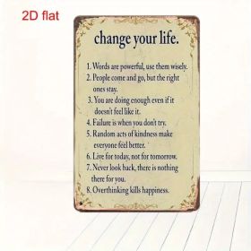 CIFbuy Vintage Metal Sign Retro Iron Wall Art Inspirational Quote Rustic Wall Decor For Home Porch Garage Cafe Garden Ideal Holiday Gift 12x8 Inc (Option: defaulttitle)