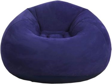 Beanless Bag Inflatable Chair, Air Sofa Outdoor Inflatable Lazy Sofa Chair No Filler,Washable Couch Bean Bag Chair Folding (Color: Blue)