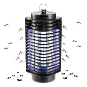 1Pc Electric Bug Zapper UV Light Flying Zapper Insect Killer Lamps Pest Mosquito Fly Trap Catcher Odorless Noiseless For Home Restaurant (Option: BlacK)